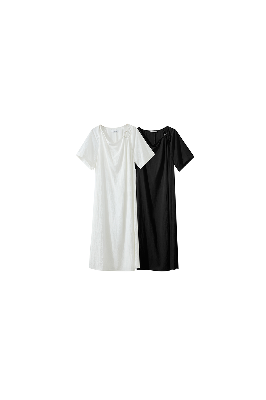 Draped Neck Raglan Dress
