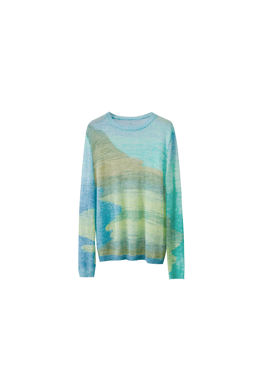 Gradient Color - block Knitted Sweater|AMII-AMII.com