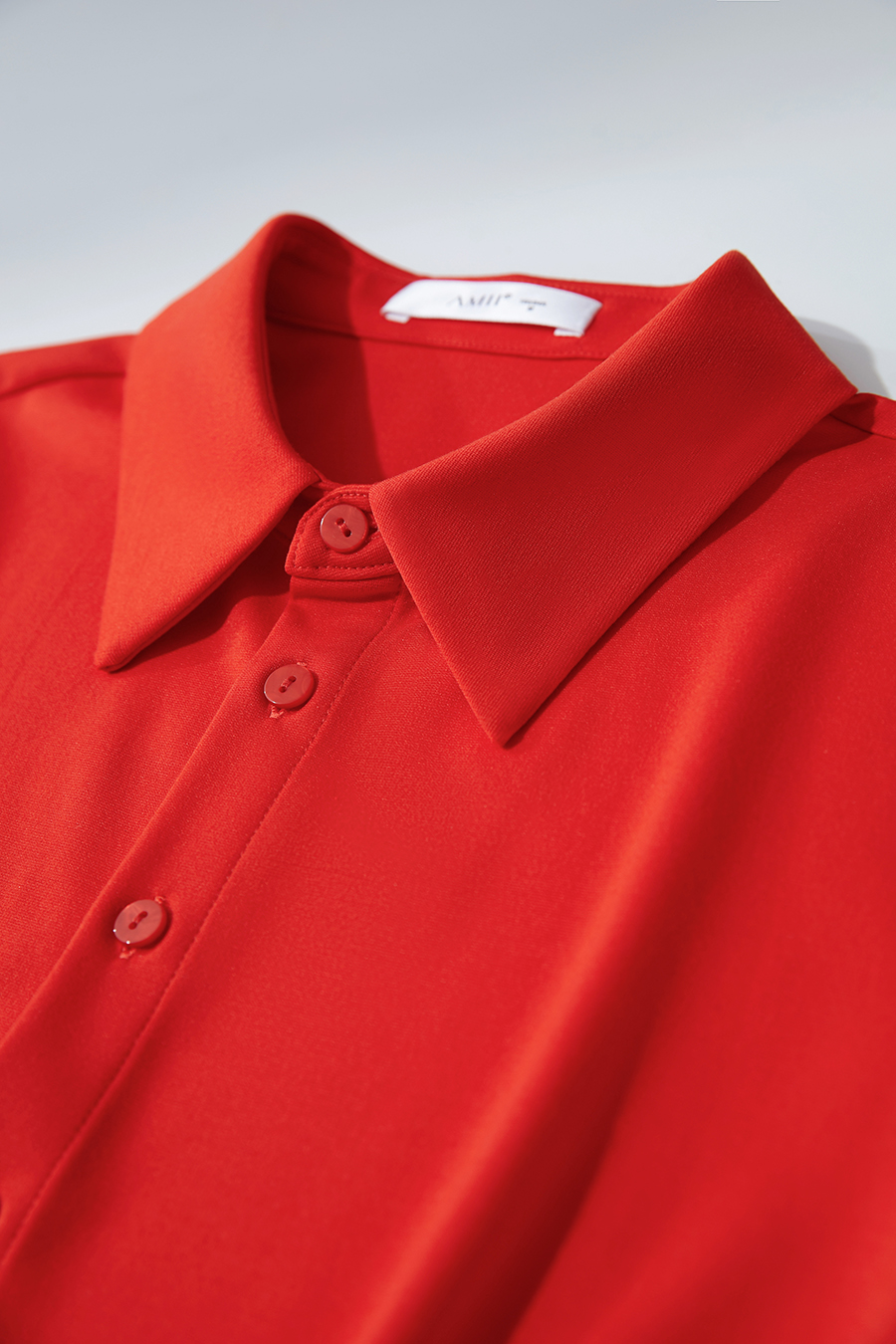 Elastic Knitted Lapel Shirt|AMII-AMII.com