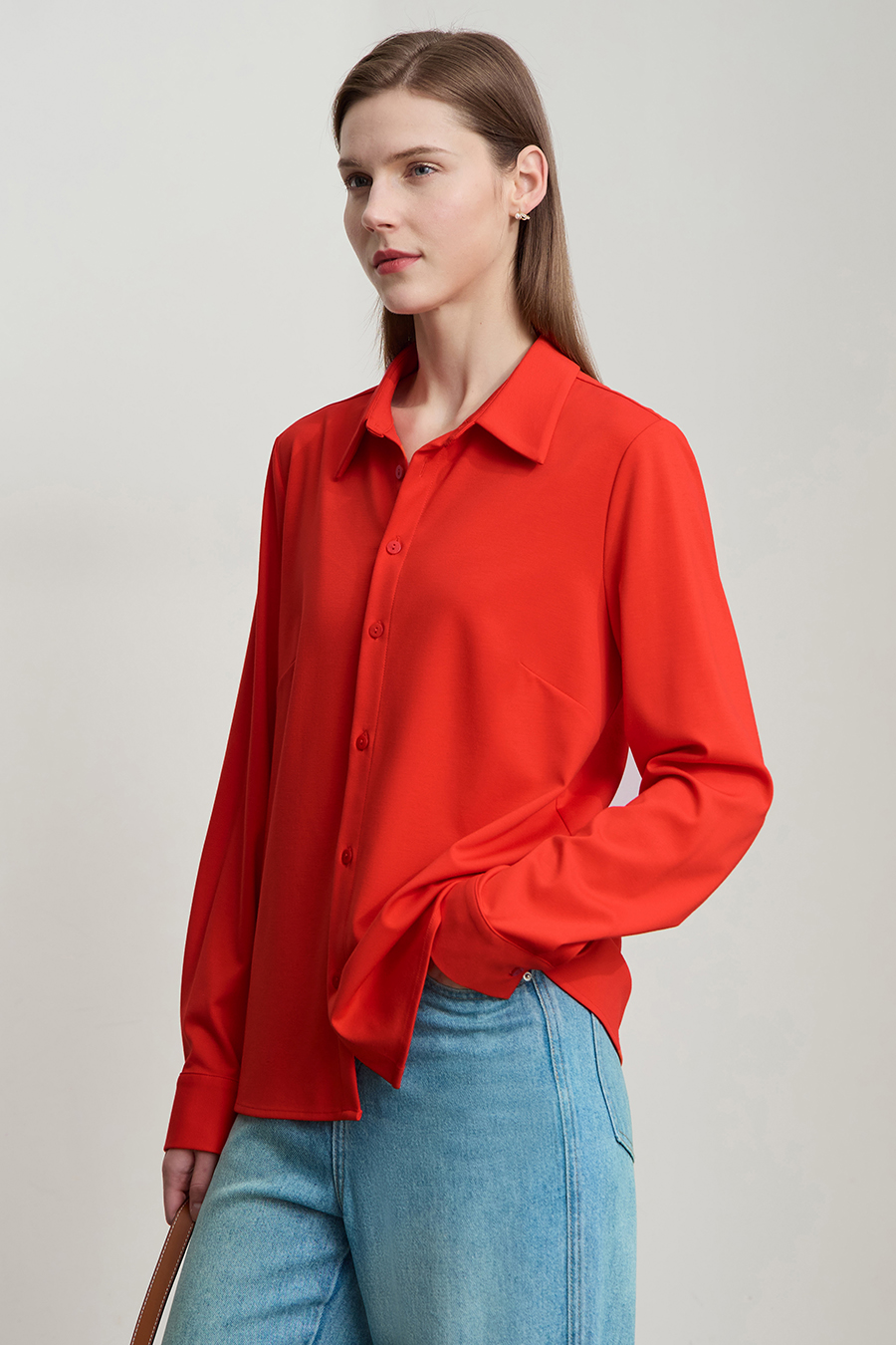 Elastic Knitted Lapel Shirt|AMII-AMII.com