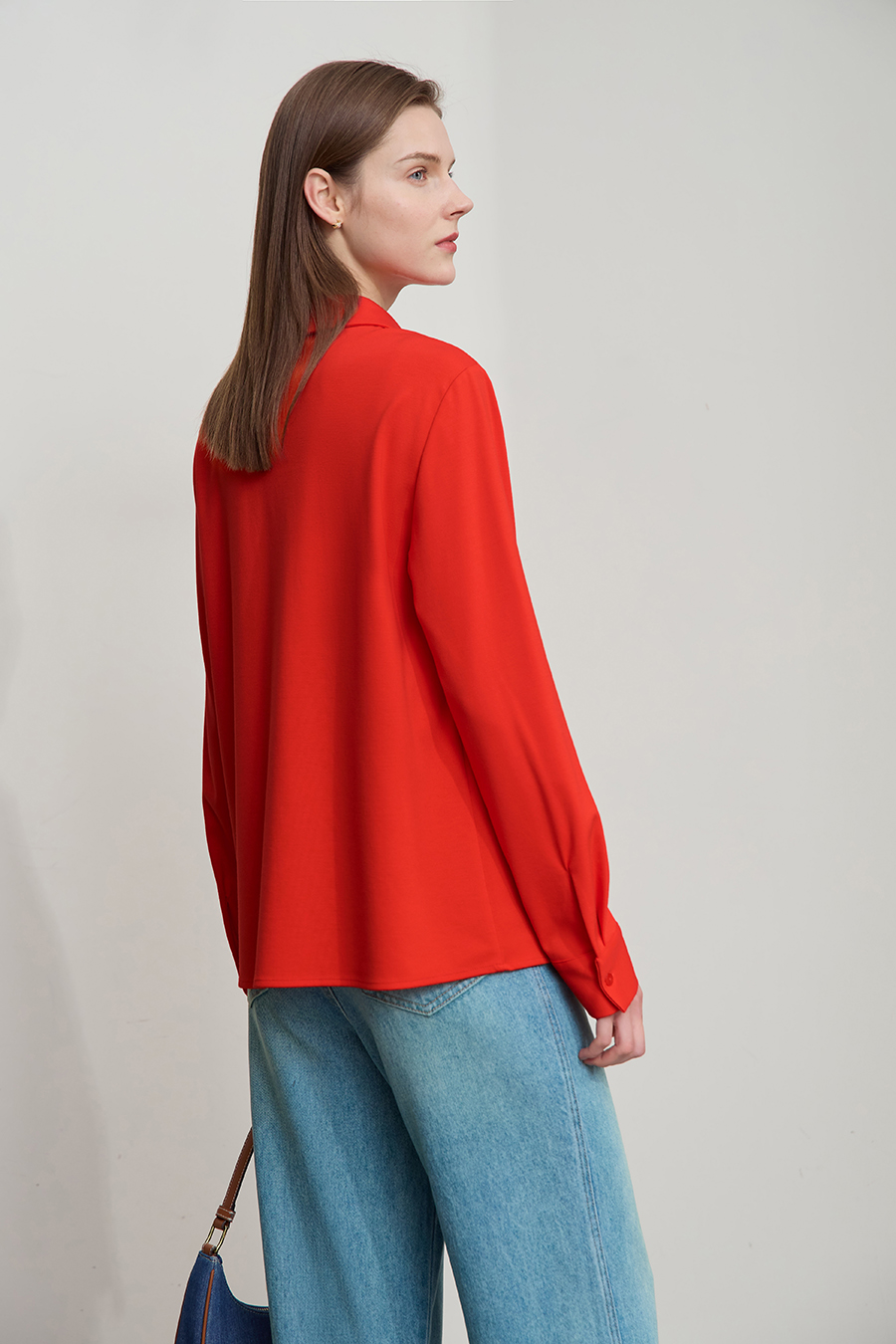 Elastic Knitted Lapel Shirt|AMII-AMII.com