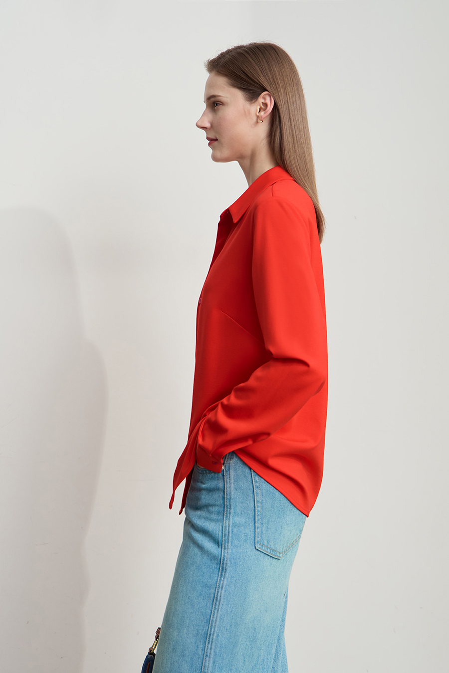 Elastic Knitted Lapel Shirt|AMII-AMII.com