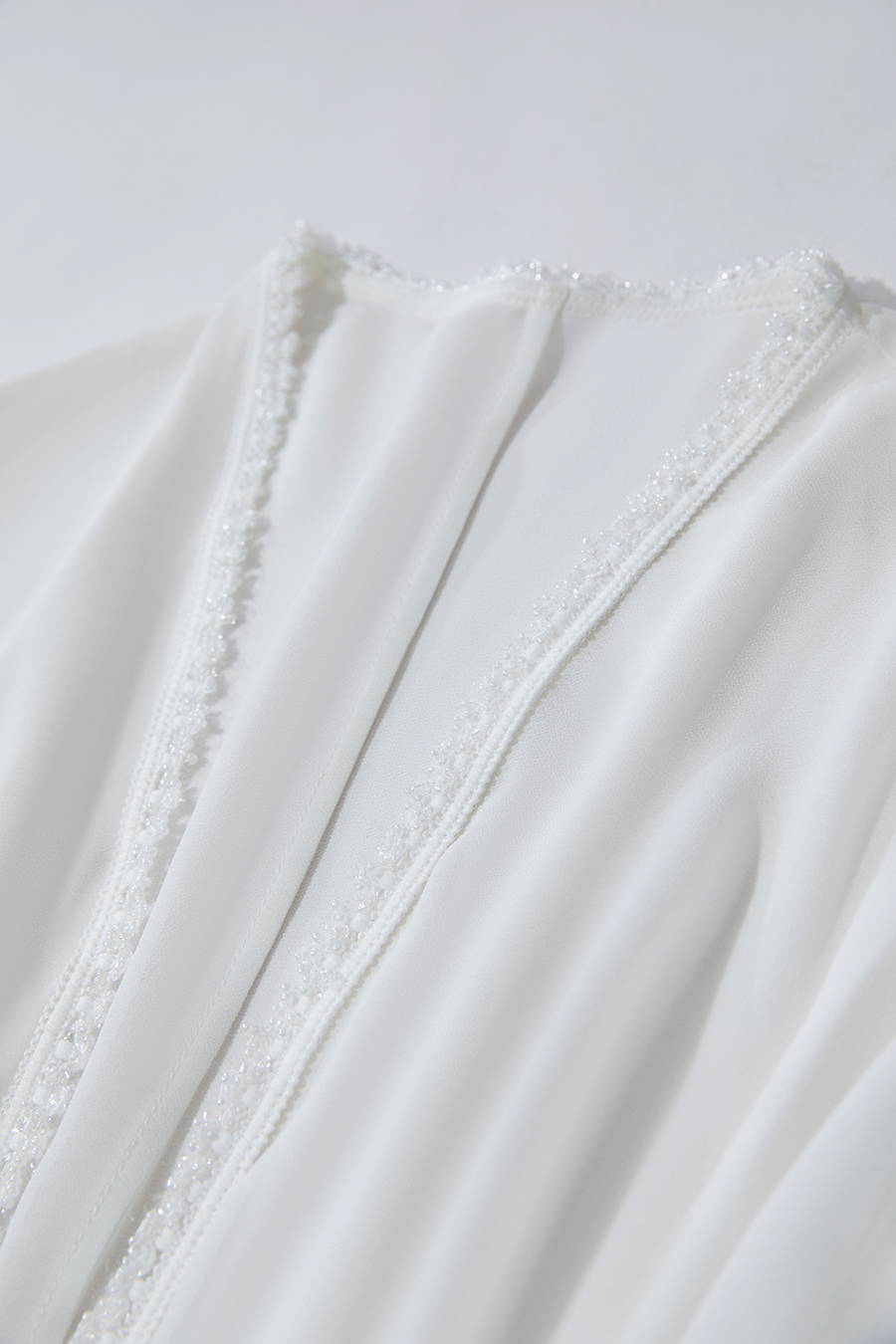 Floral beaded chiffon blouse|AMII