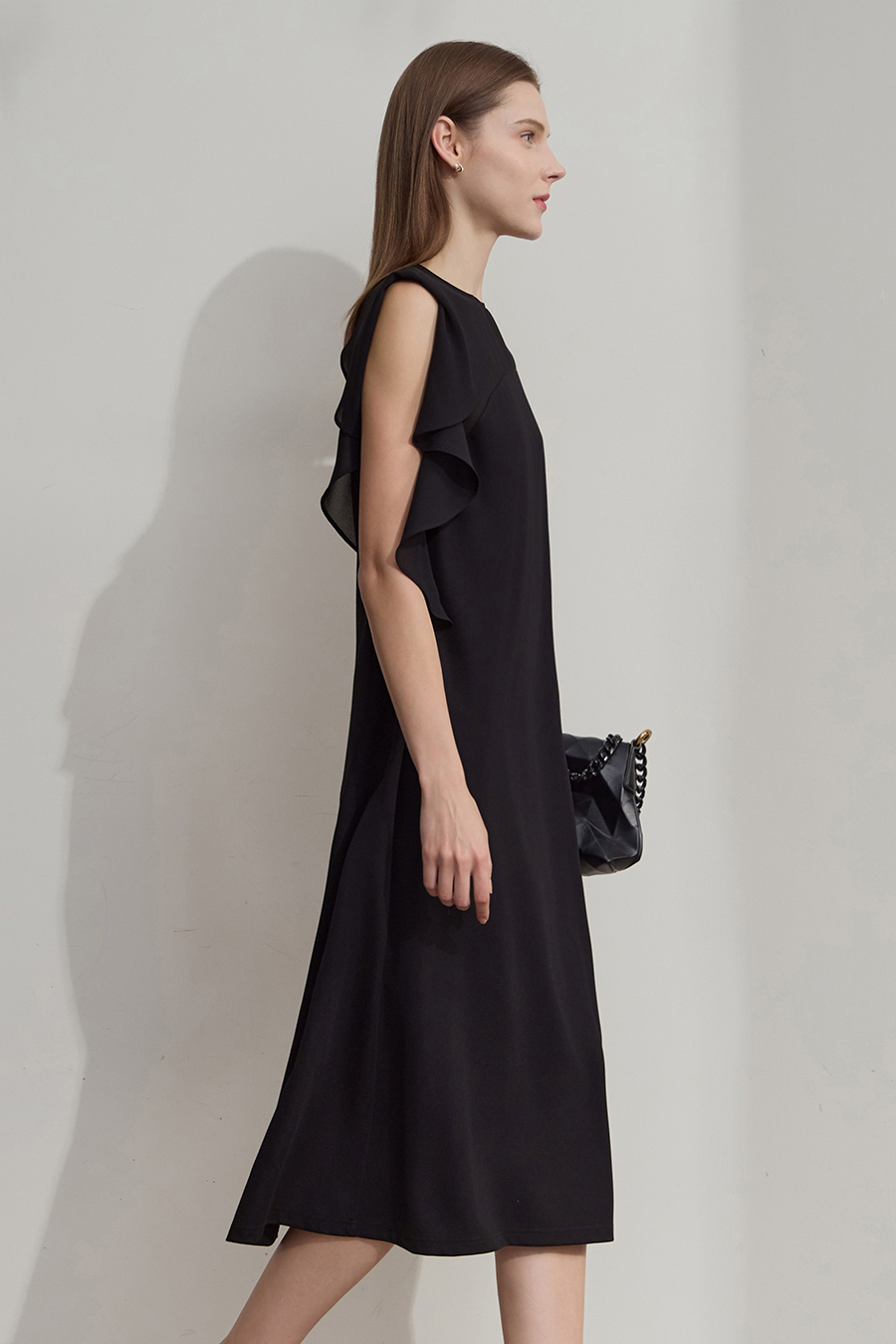 Ruffled Sleeveless Dress