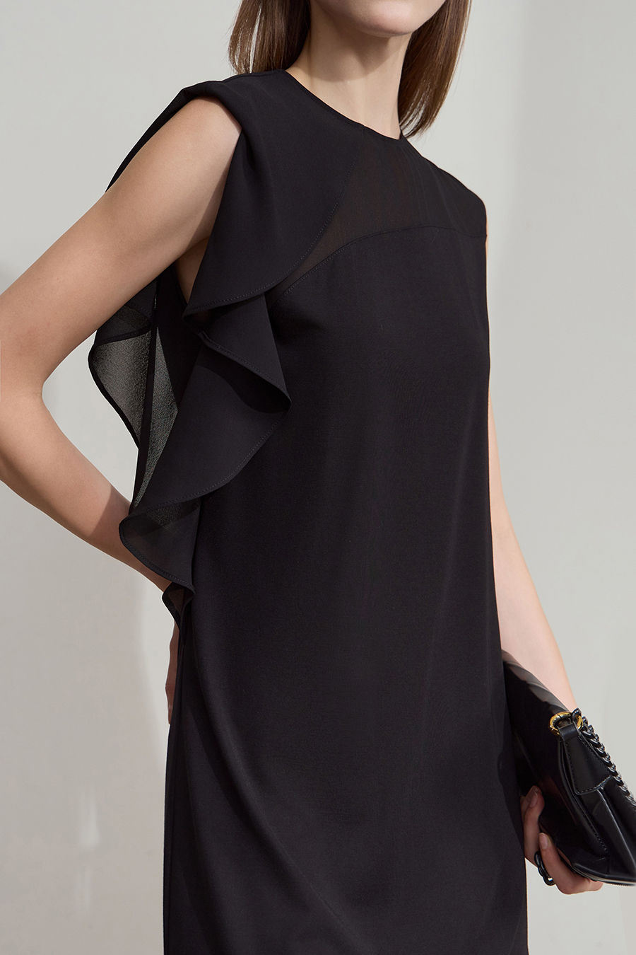 Ruffled Sleeveless Dress