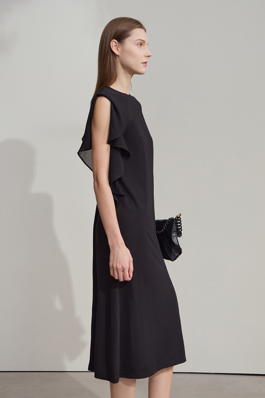 Ruffled Sleeveless Dress