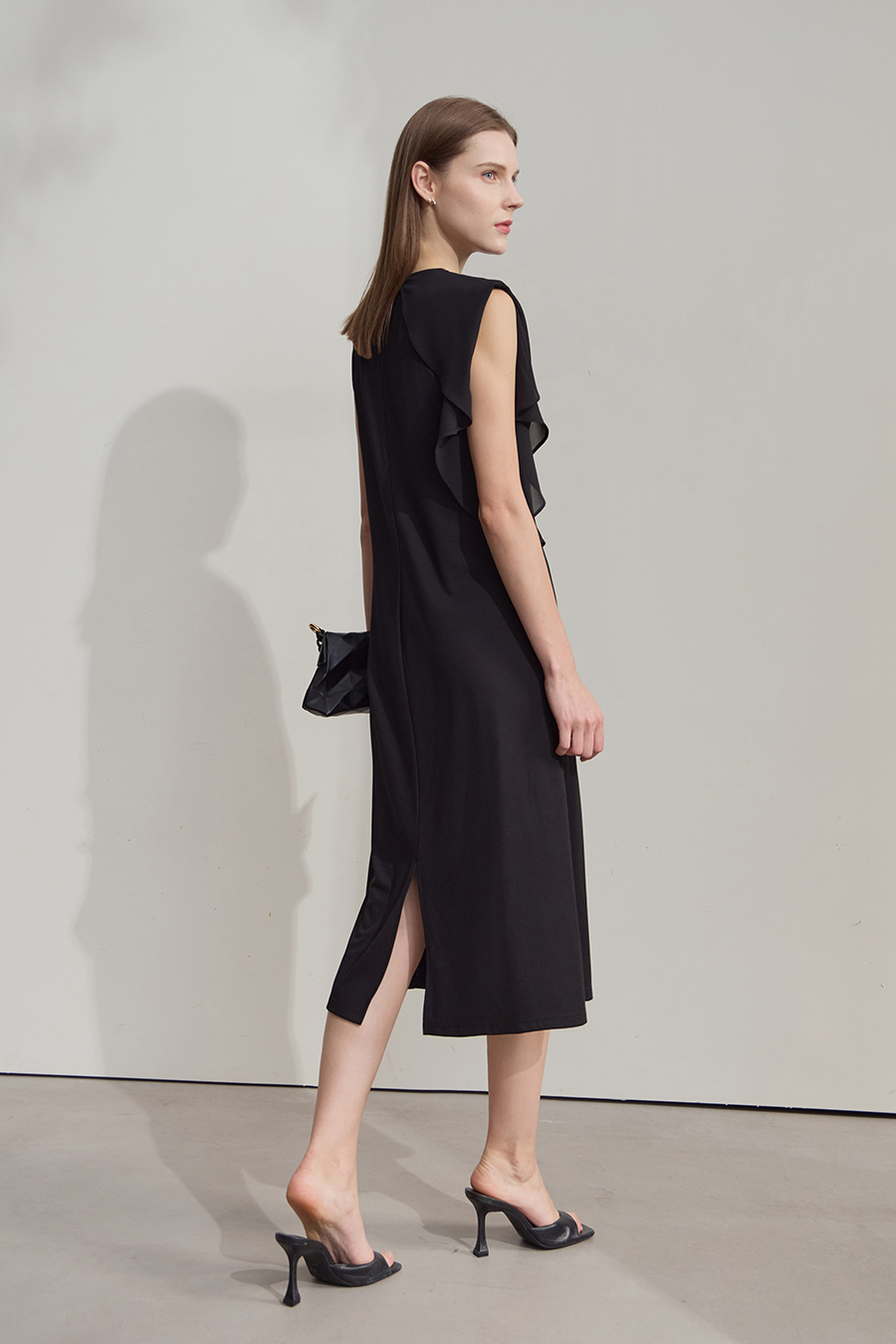 Ruffled Sleeveless Dress