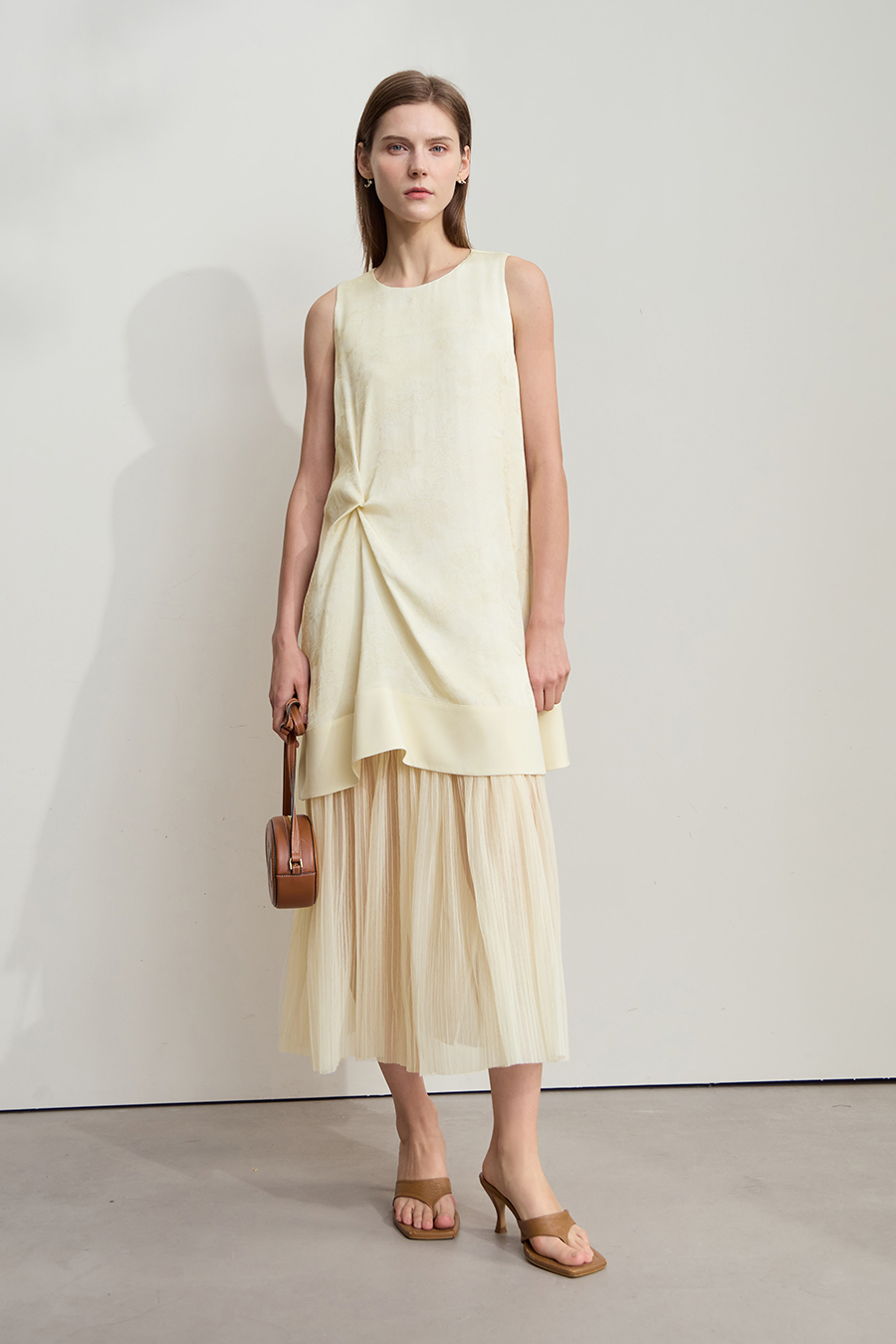 Mesh Jacquard Splicing Dress