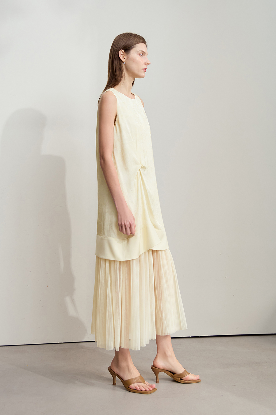 Mesh Jacquard Splicing Dress