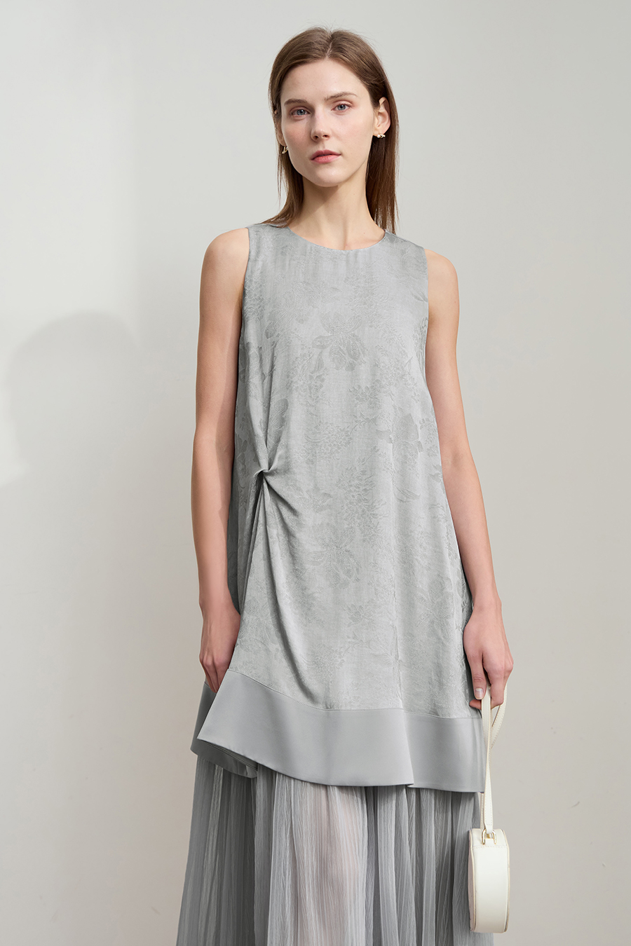 Mesh Jacquard Splicing Dress