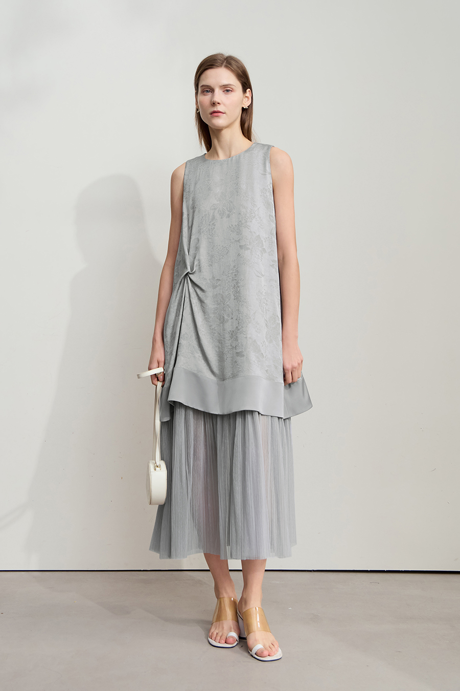 Mesh Jacquard Splicing Dress