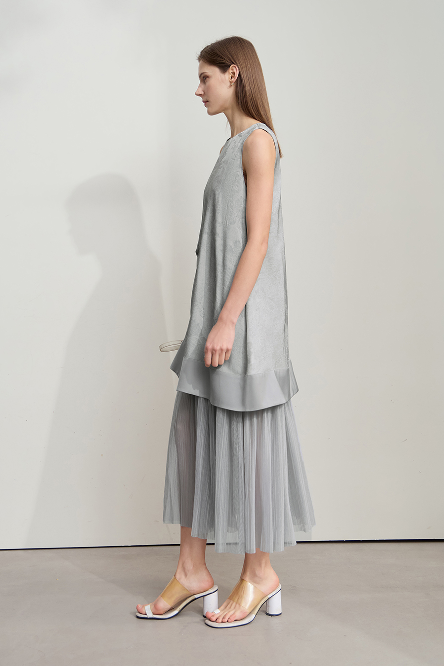 Mesh Jacquard Splicing Dress