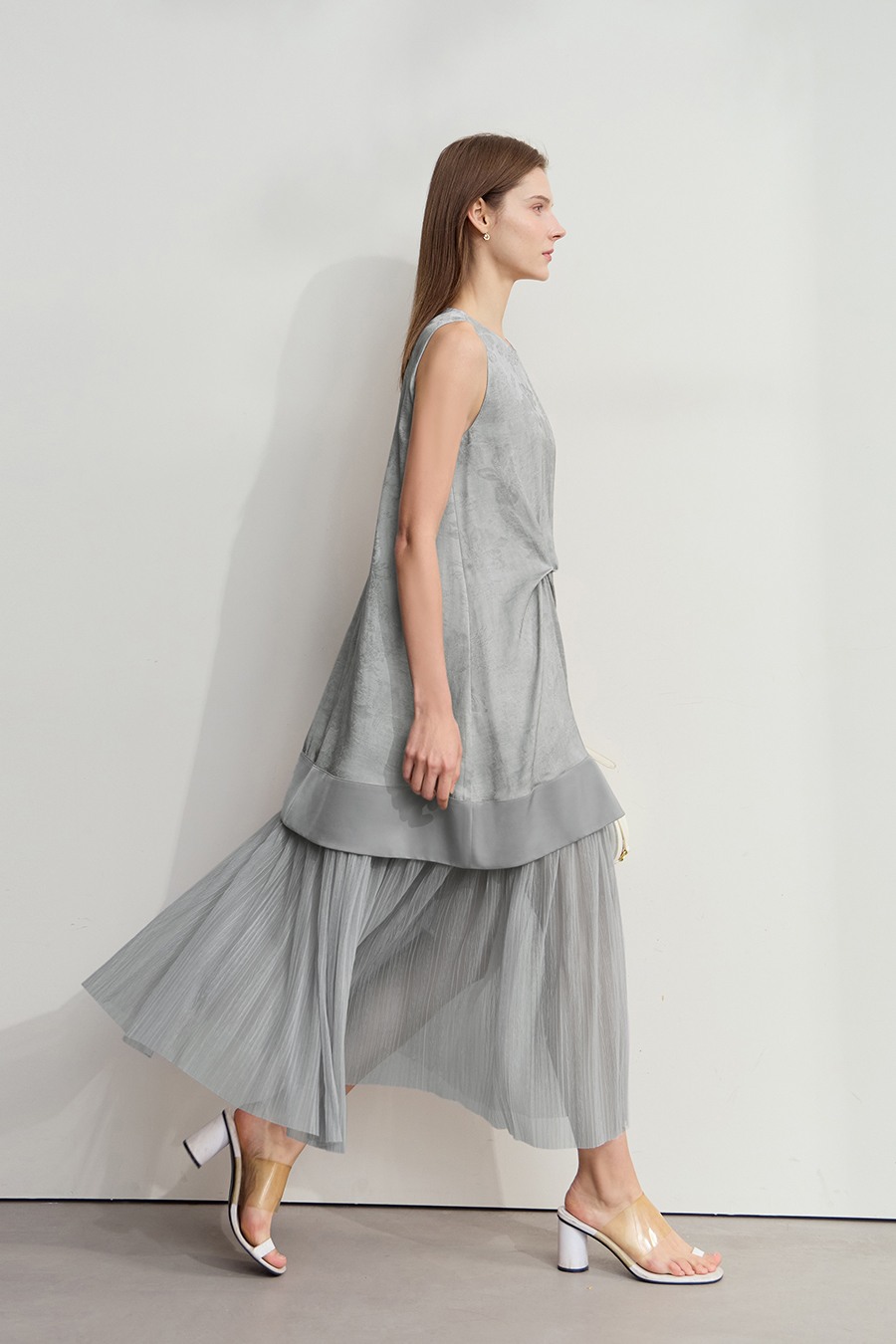 Mesh Jacquard Splicing Dress