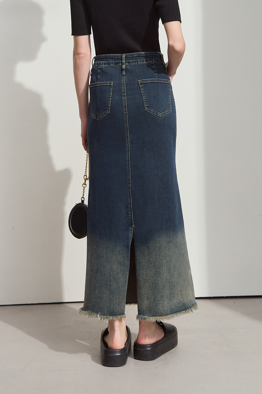 Ombre Denim Skirt