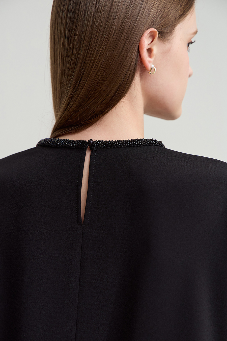 Drop Shoulder Short Sleeve Chiffon Top