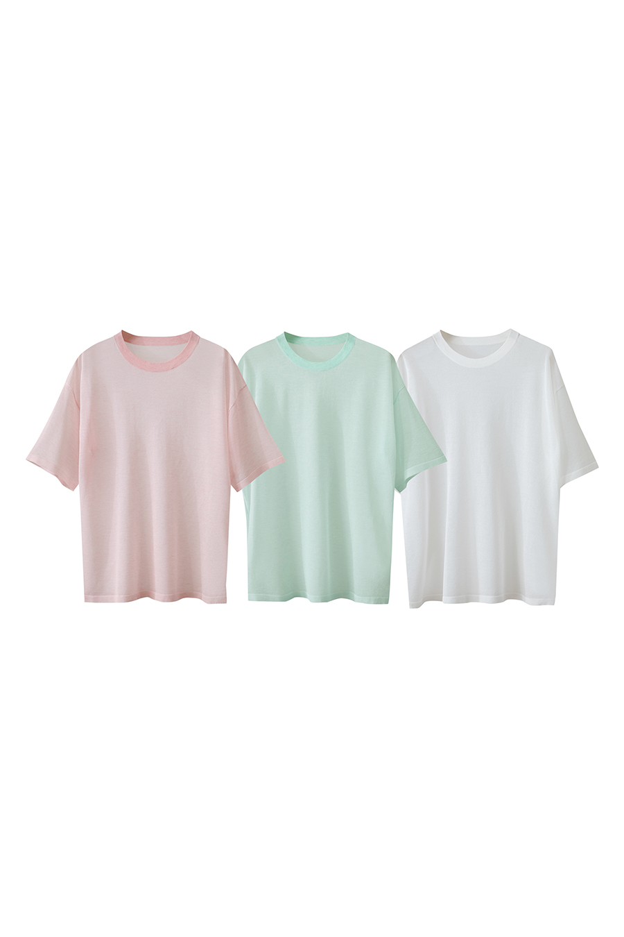 Crew neck Lyocell blend knit sweater|AMII