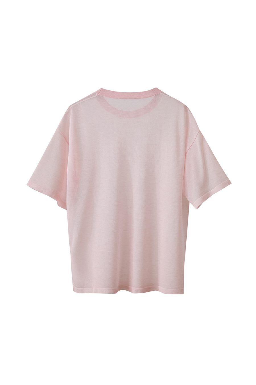 Crew neck Lyocell blend knit sweater|AMII