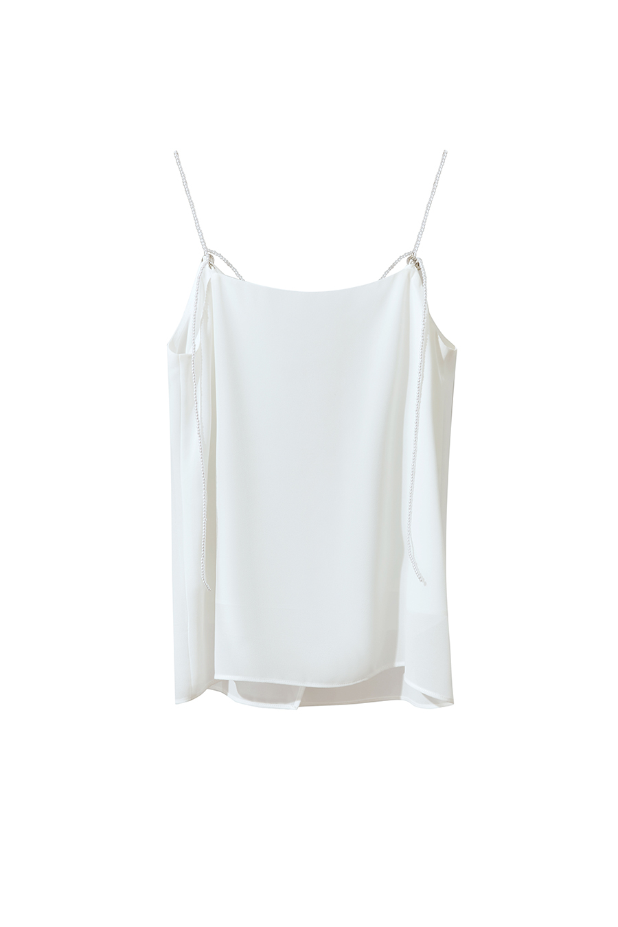 Pearl chiffon beaded-strap camisole|AMII