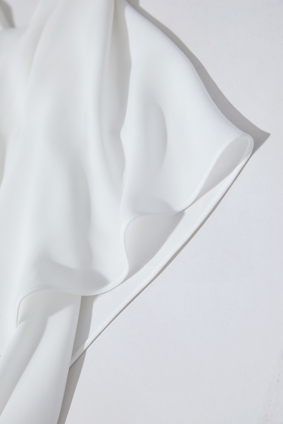 Cowl neck fitted chiffon dress|AMII