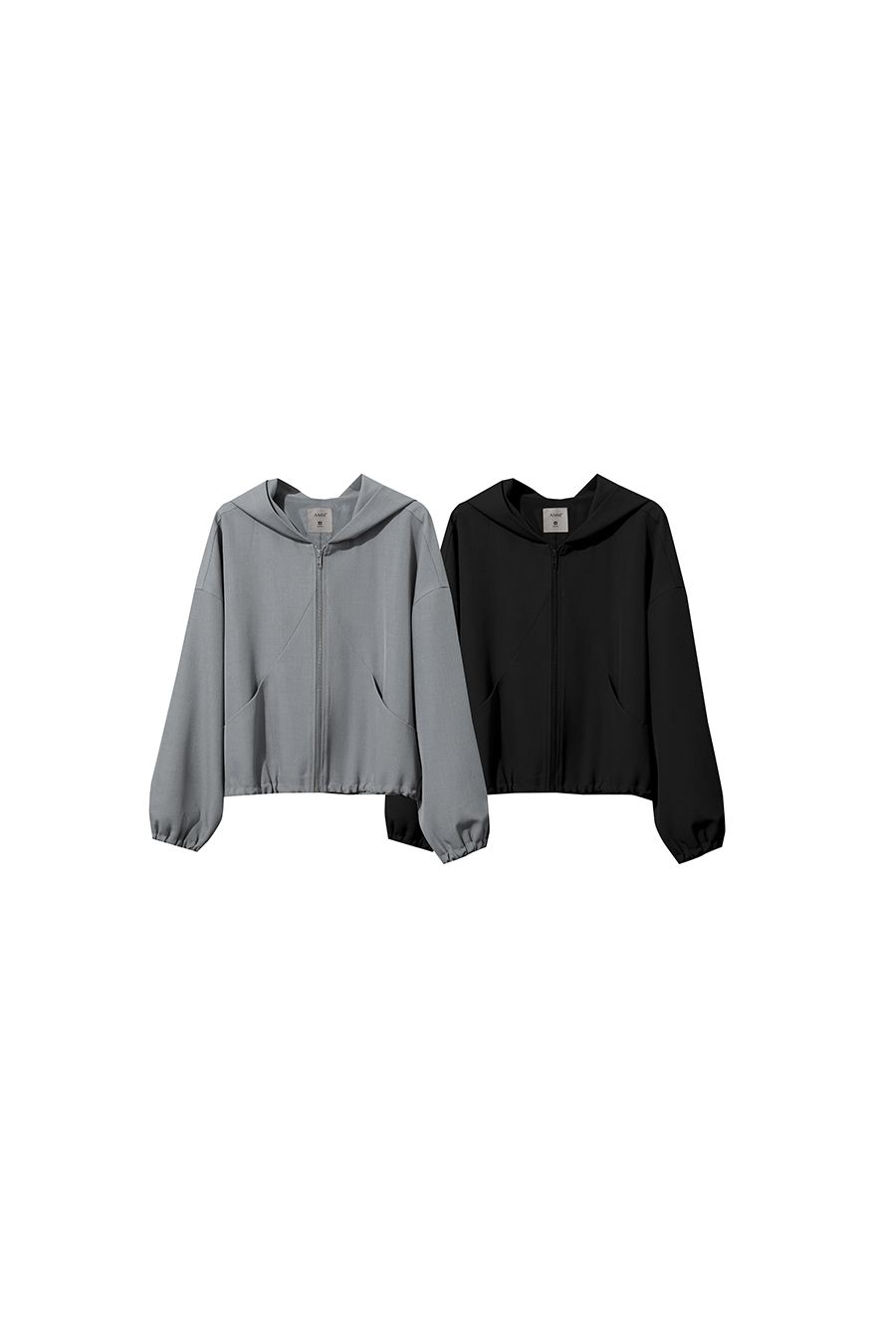 Cropped Hooded Woven Jacket