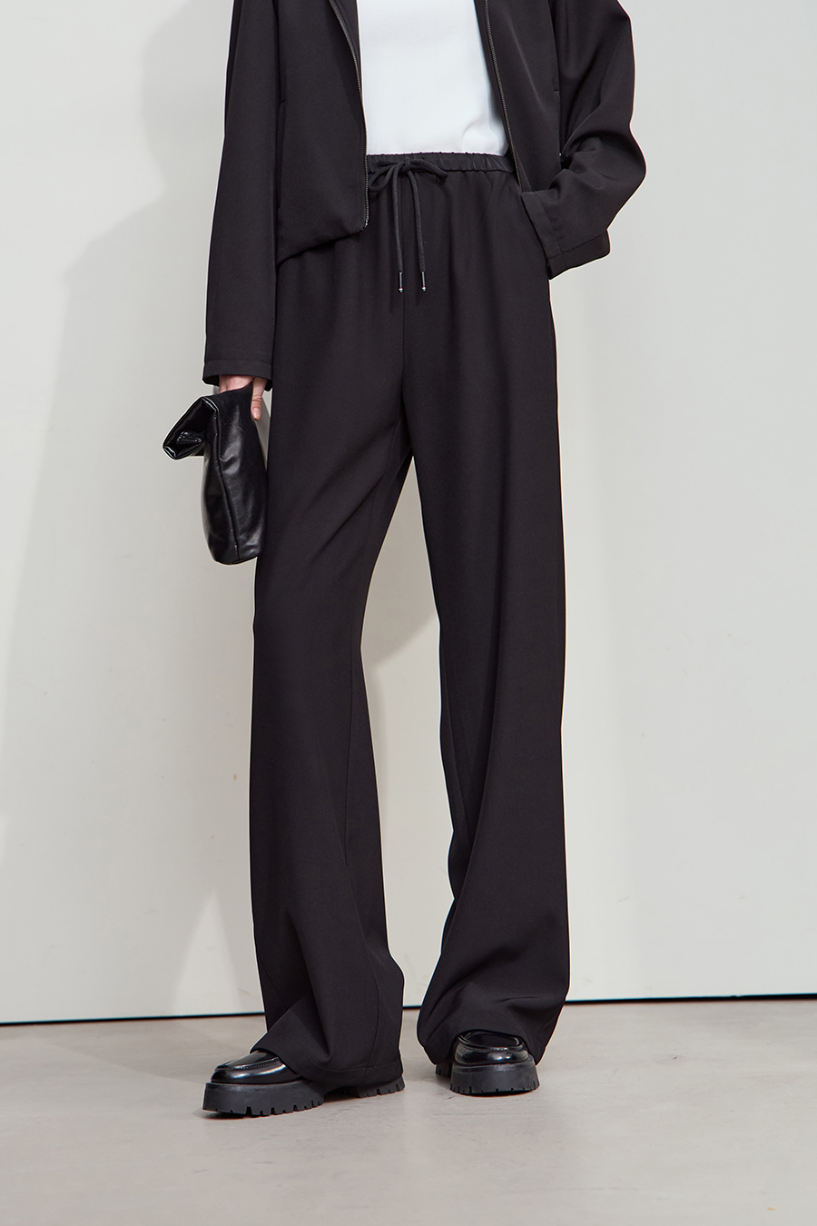 Belted Wide - leg Casual Long Pants|AMII-AMII.com