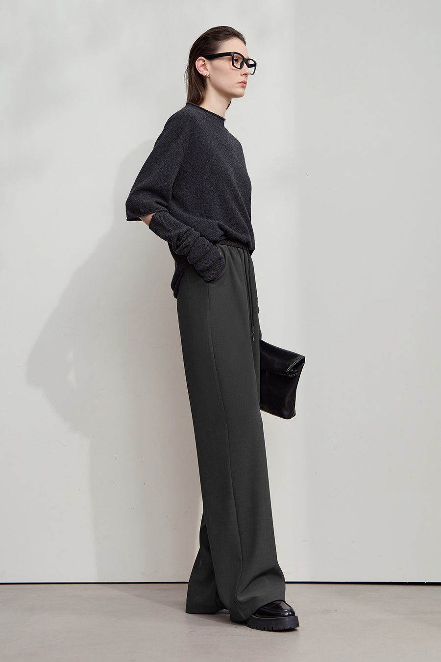Belted Wide - leg Casual Long Pants|AMII-AMII.com