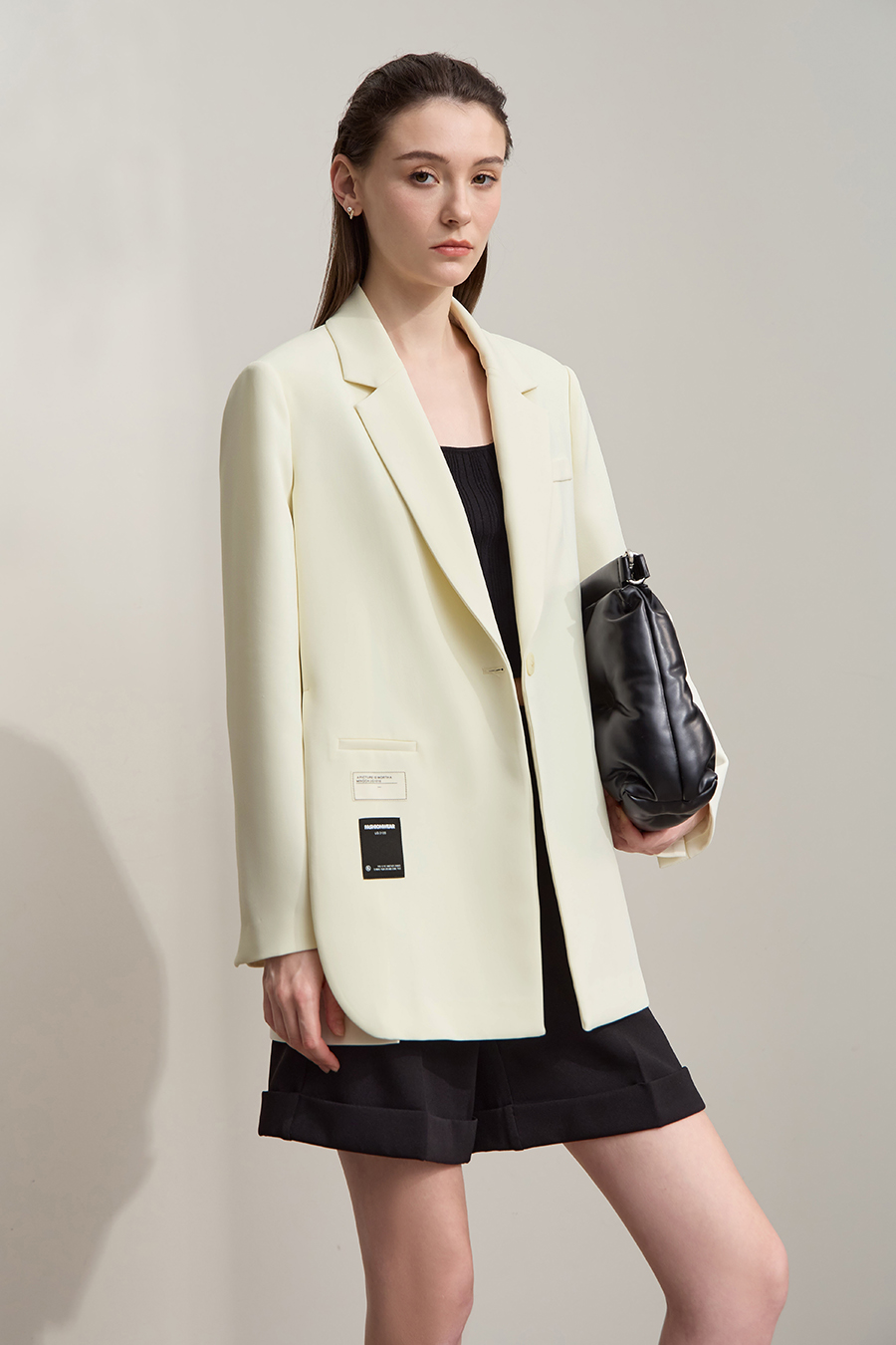 Notch Lapel Padded Shoulder Suit|AMII-AMII.com