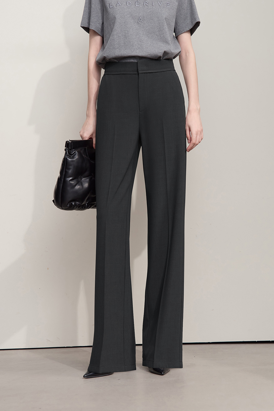 Twill Wide-Leg Casual Pants|AMII-AMII.com