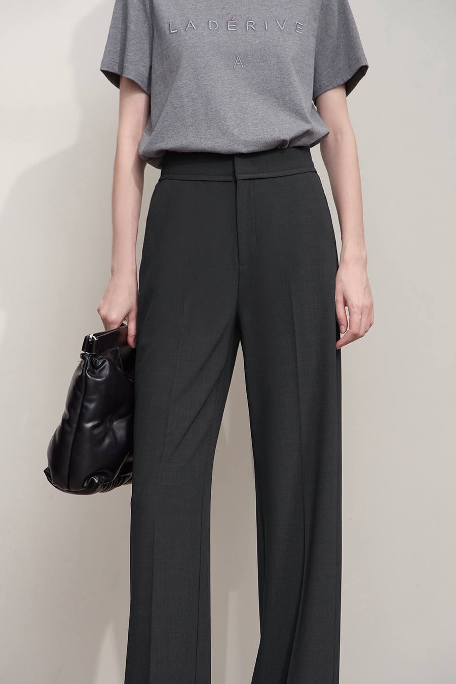 Twill Wide-Leg Casual Pants|AMII-AMII.com