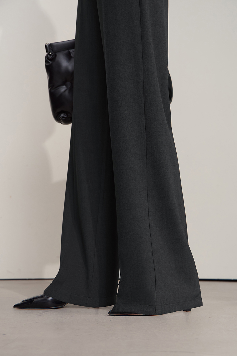 Twill Wide-Leg Casual Pants|AMII-AMII.com