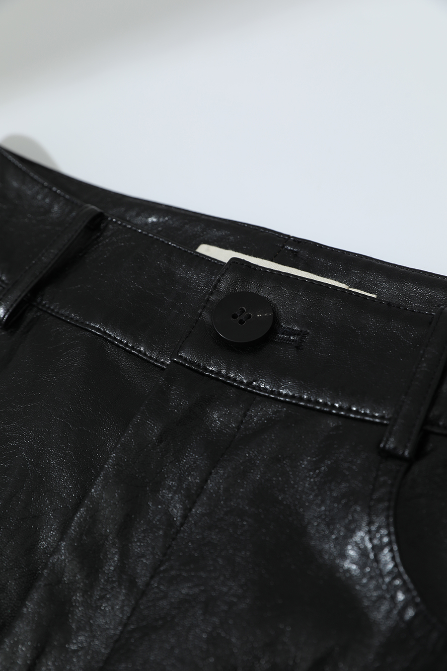 Front Slit PU Skirt|AMII-AMII.com