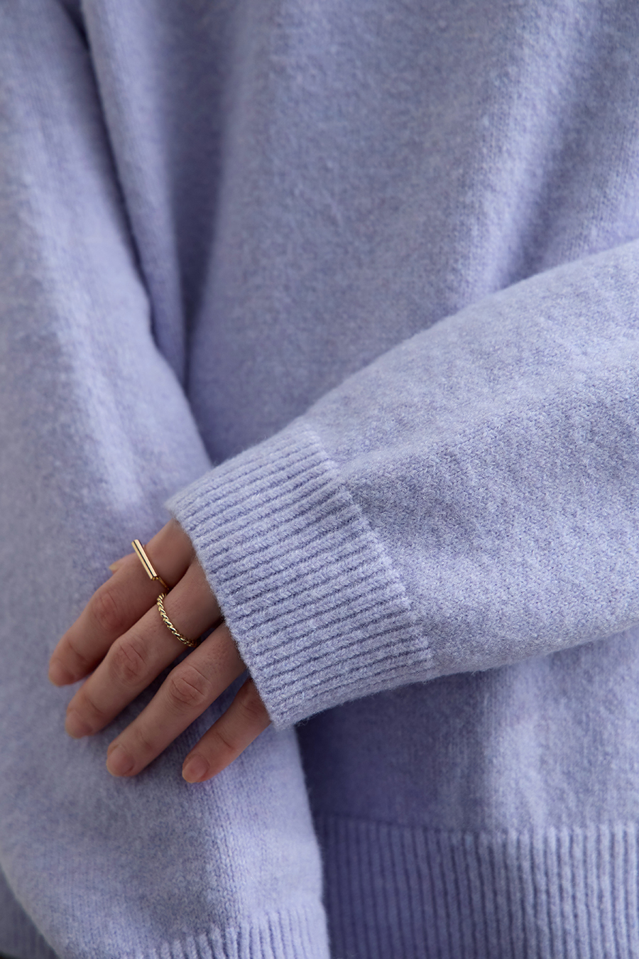 V-neck Drop-shoulder Sweater