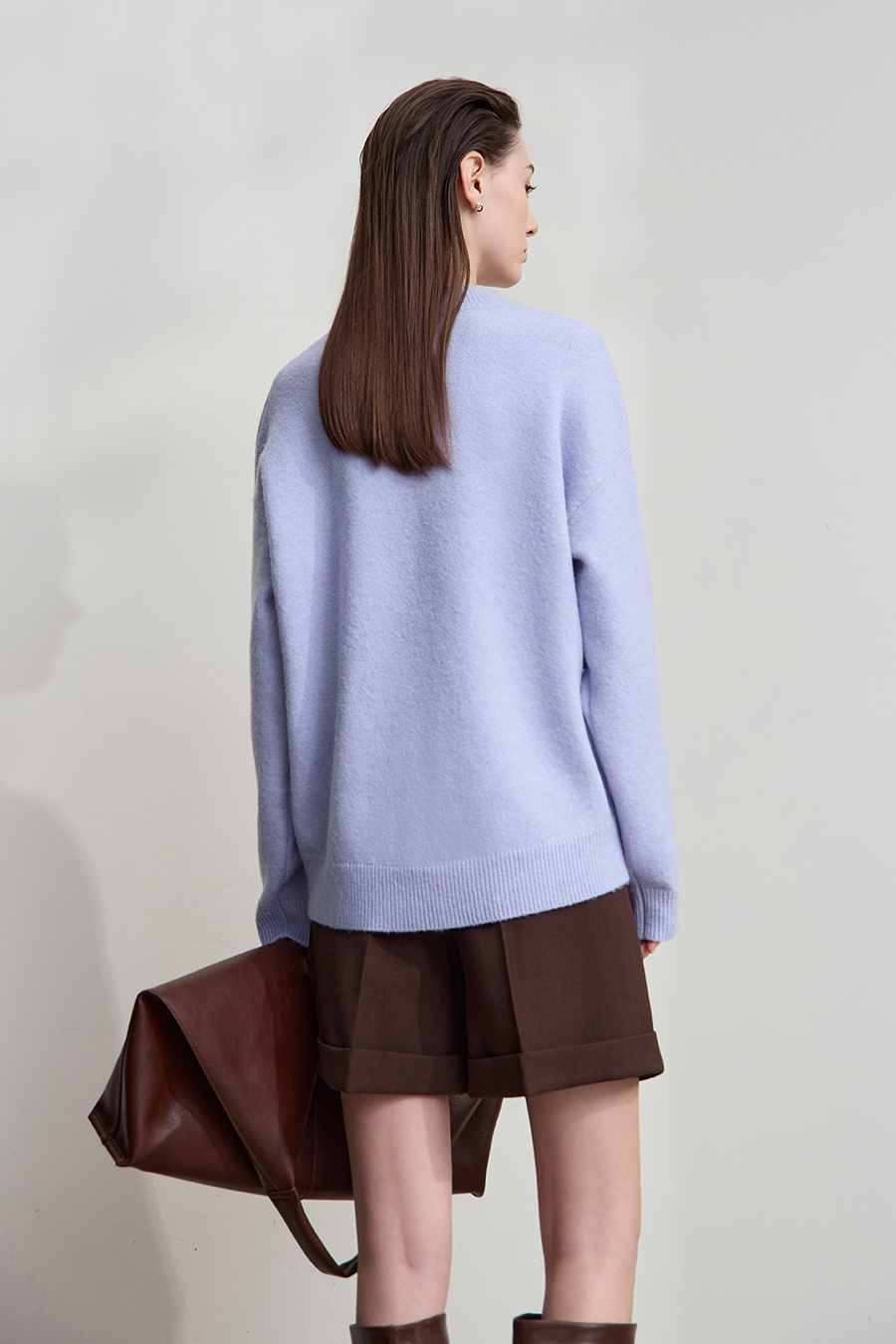 V-neck Drop-shoulder Sweater
