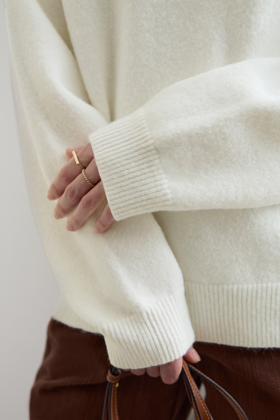 V-neck Drop-shoulder Sweater