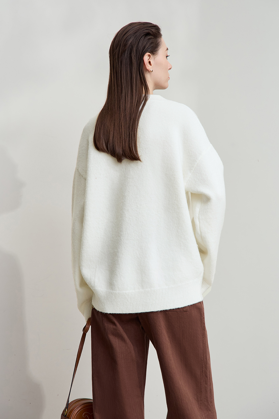 V-neck Drop-shoulder Sweater