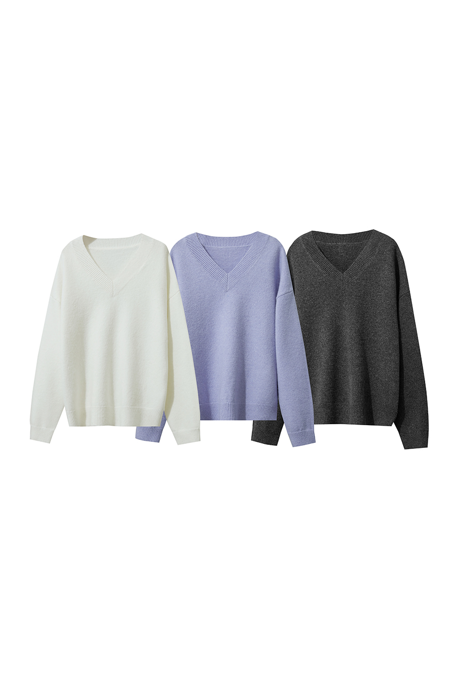 V-neck Drop-shoulder Sweater