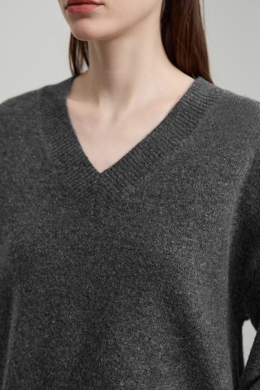 V-neck Drop-shoulder Sweater