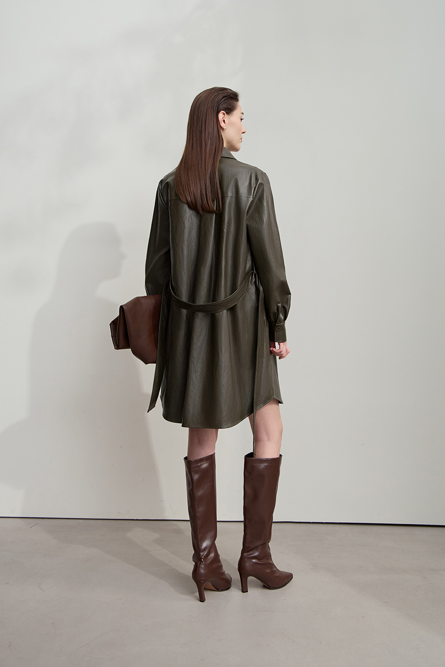 Bark-Wrinkled Eco-Friendly Leather Jacket|AMII-AMII.com