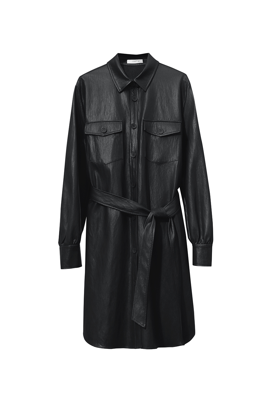 Bark-Wrinkled Eco-Friendly Leather Jacket|AMII-AMII.com