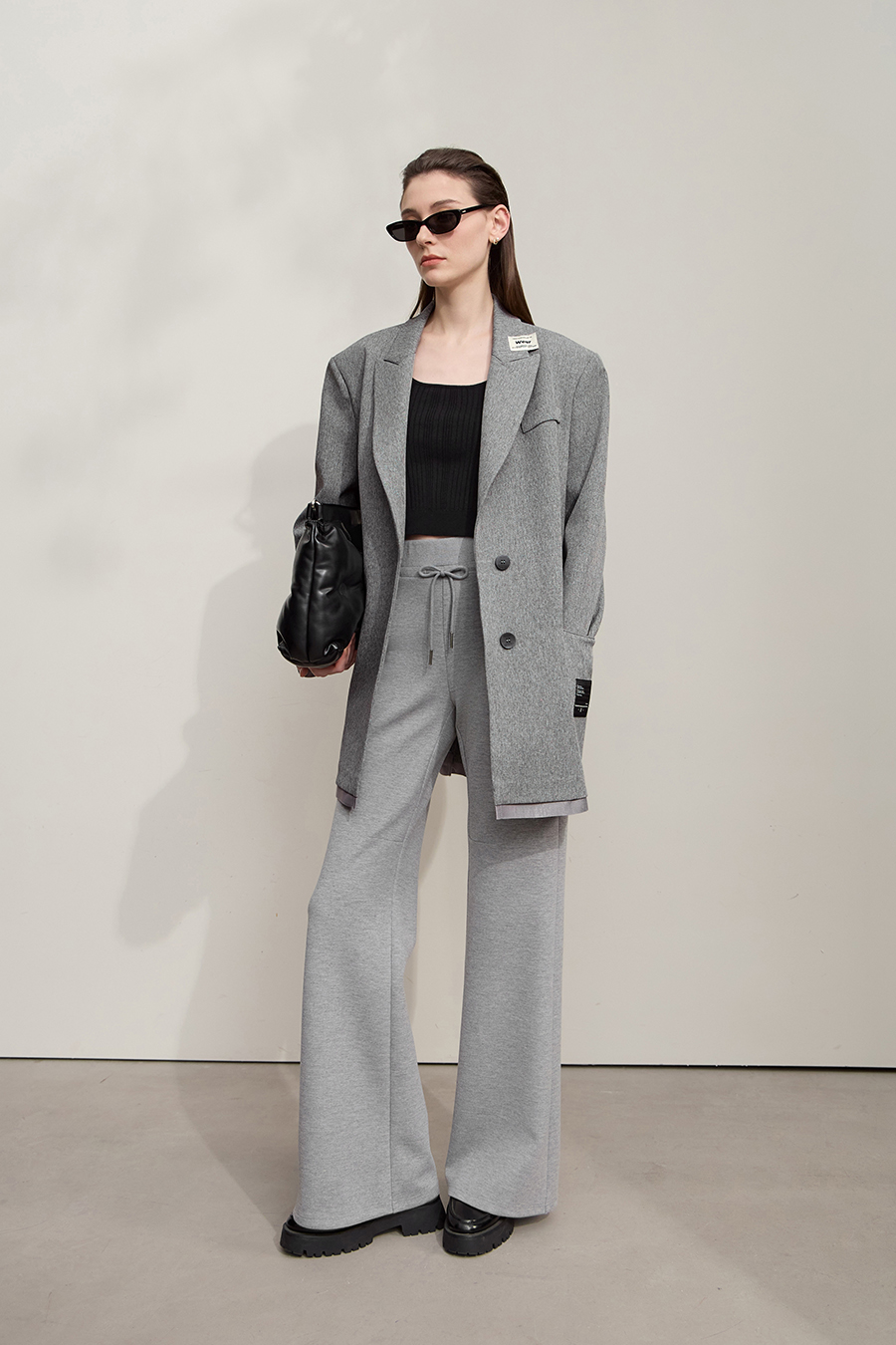 Ultra - loose Mid - Length Suit Jacket|AMII-AMII.com