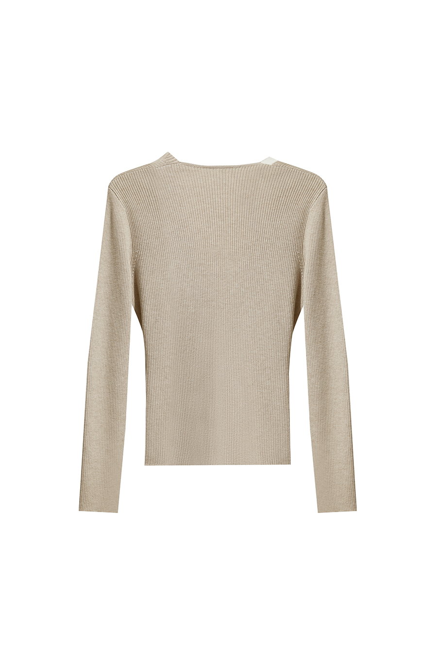 Slim Fit V-Neck Waist-Cinched Sweater|AMII-AMII.com