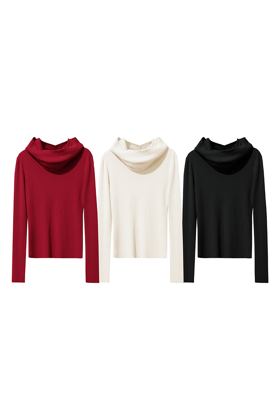 Slouchy Neck Slim Sweater|AMII-AMII.com