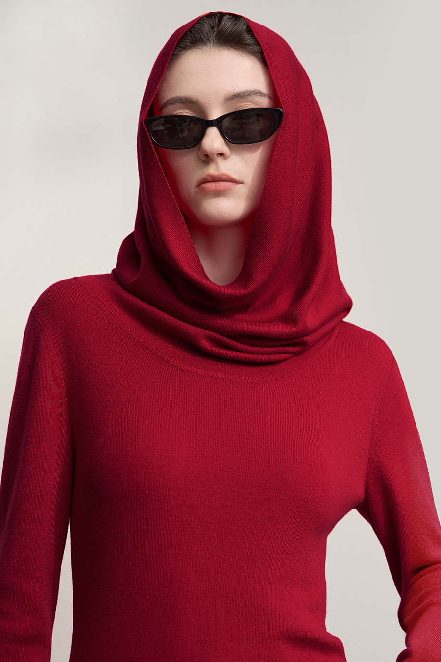 Slouchy Neck Slim Sweater|AMII-AMII.com