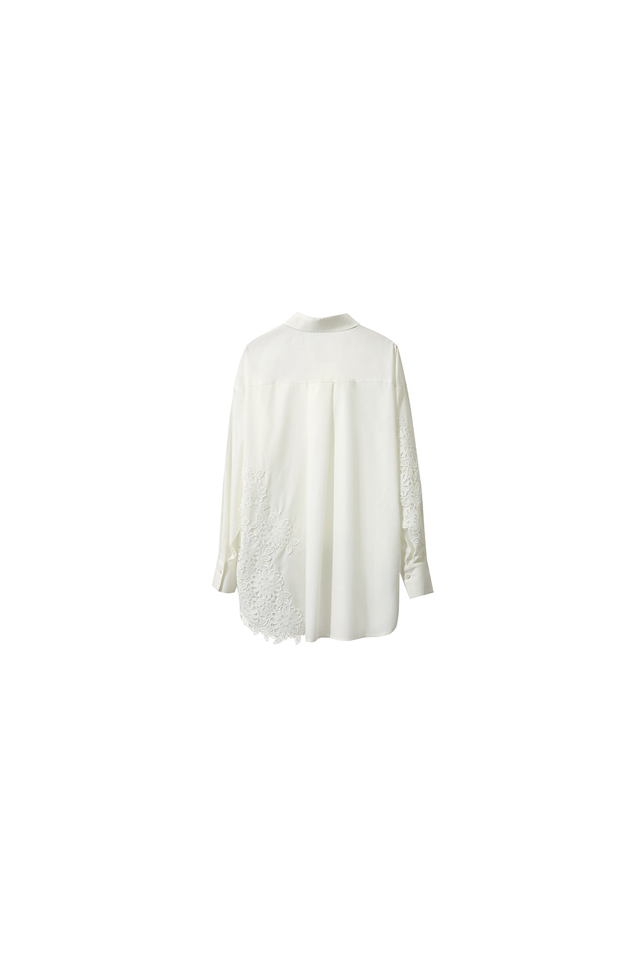 Cut-out Lace Spliced Shirt