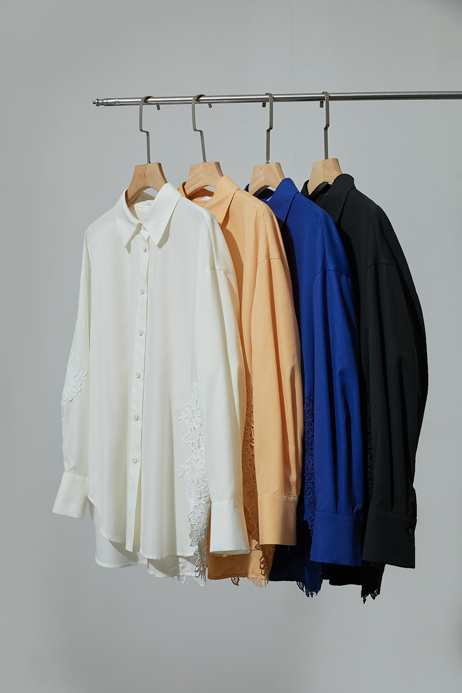 Cut-out Lace Spliced Shirt