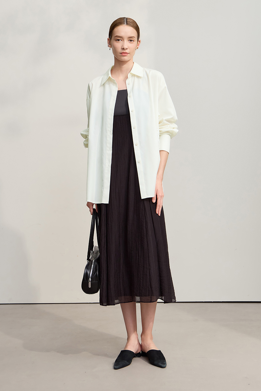 Cut-out Lace Spliced Shirt