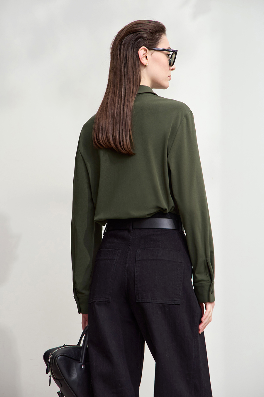 Elastic Knitted Lapel Shirt|AMII-AMII.com