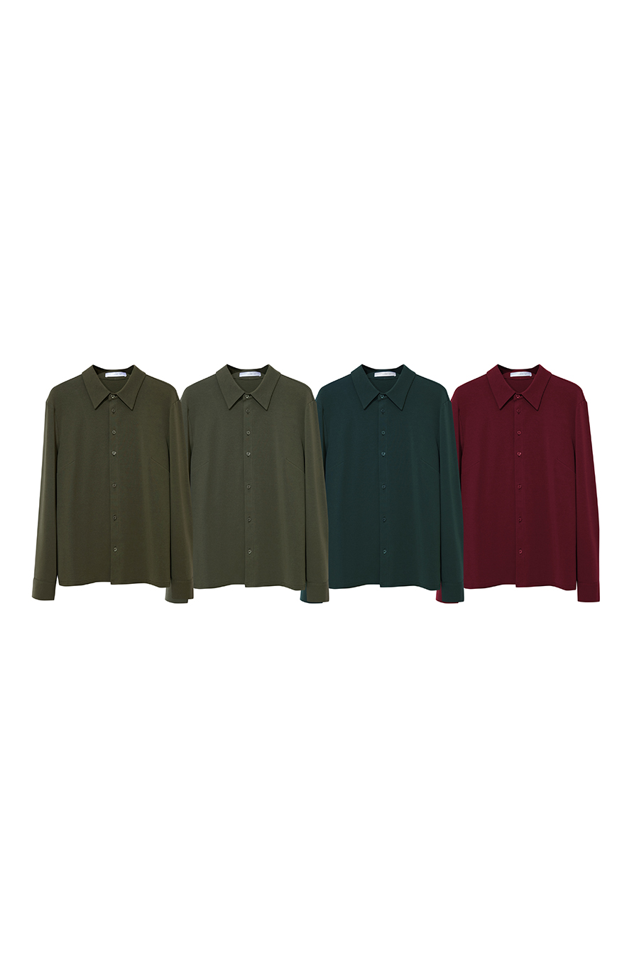 Elastic Knitted Lapel Shirt|AMII-AMII.com