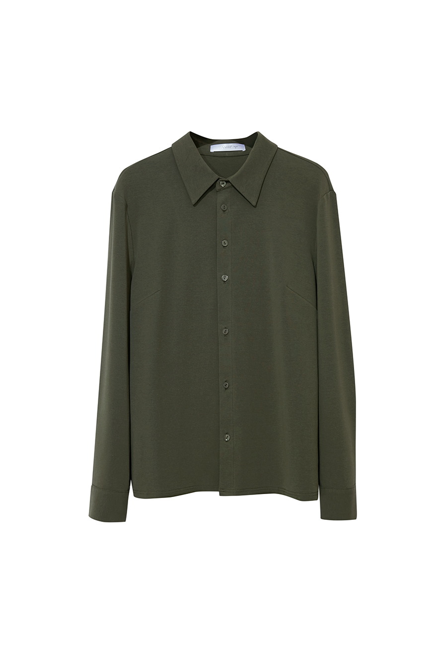 Elastic Knitted Lapel Shirt|AMII-AMII.com