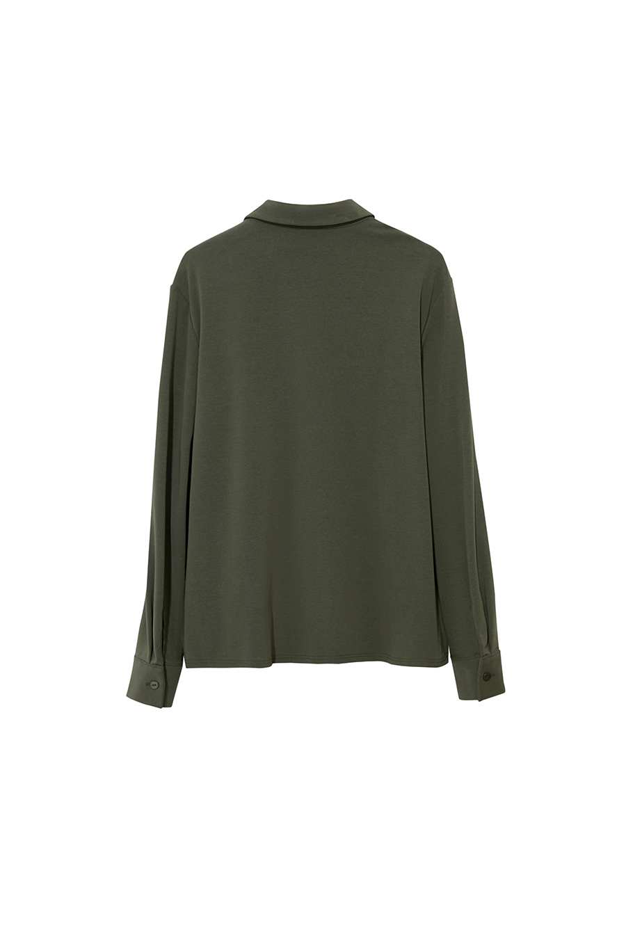 Elastic Knitted Lapel Shirt|AMII-AMII.com